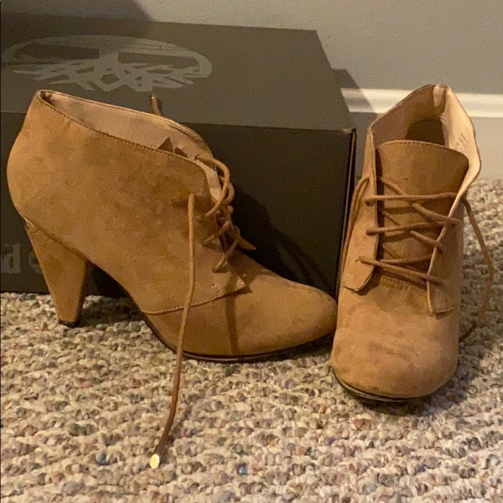Tan booties